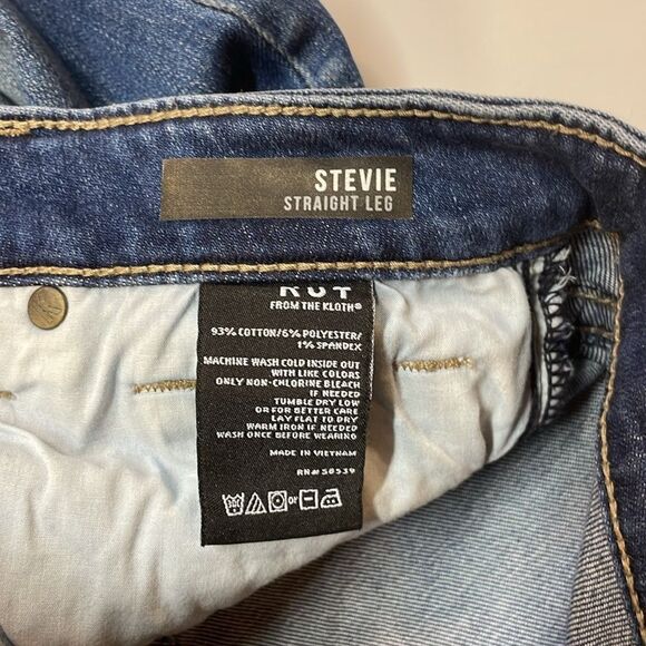 KUT from the Kloth Stevie Straight Leg Women’s Jeans Medium Wash Distressed Sz 4 - Picture 3 of 11